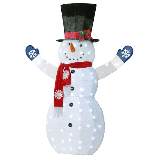 6ft. Snowman Decoration with White LED Lights